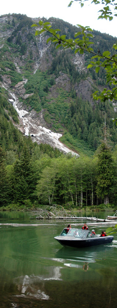 Remote wilderness waterfall in Northern British Columbia