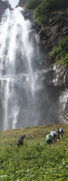 Remote waterfall in Northern British Columbia