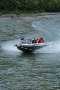 Exciting ride on the wild river