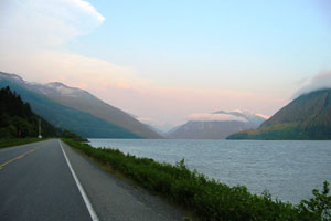 Sunset on the Scenic Bus Tour from the Exchamsiks River