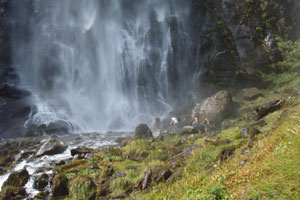 Beautiful remote waterfall