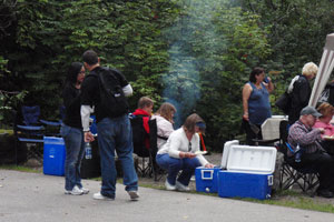 Back at the wilderness campsite